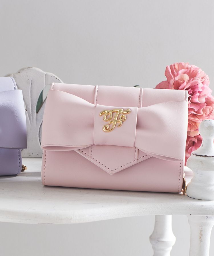 メゾン ド フルール Maison de FLEUR ベルトリボンミニウォレット （ピンク） -靴＆ファッション通販 ロコンド〜自宅で試着、気軽に返品