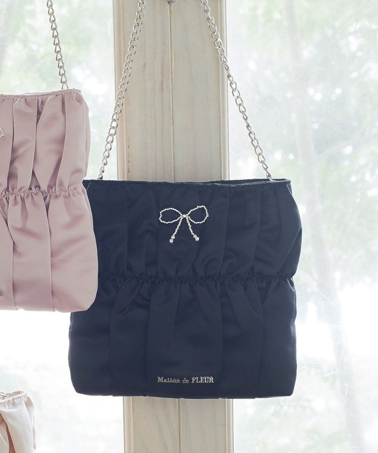 メゾン ド フルール Maison de FLEUR ボンネルリボンショルダーバッグ （ブラック） - ファッション通販 MAGASEEK(マガシーク)