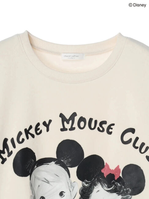 Disney100 / ミッキーマウス・クラブ フェイス裏起毛プルオーバー 