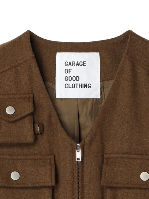 チュール付きワークベスト|GARAGE OF GOOD CLOTHING(ガレージ オブ