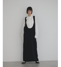 Uネックジャンパースカート<ブラック>/24AW