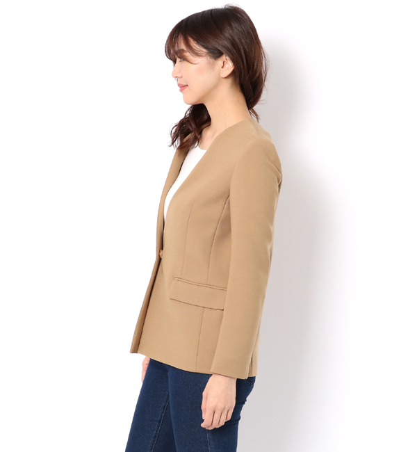 セットアップ対応商品 Twノーカラーロングジャケット Allureville アルアバイル の通販 アイルミネ