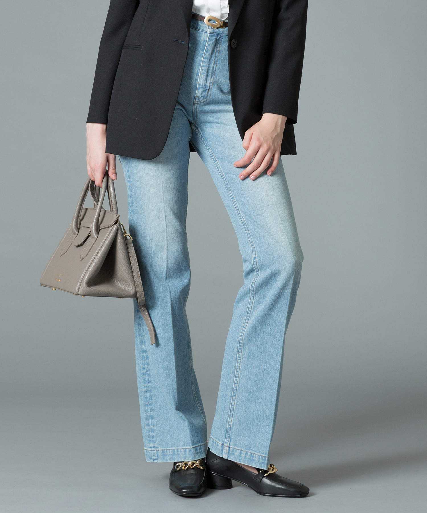 セミフレアセンタープレスデニム Allureville アルアバイル の通販 アイルミネ