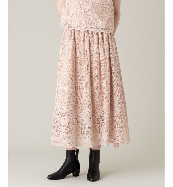 【アルアバイル/allureville】 【LOULOU WILLOUGHBY】モール刺繍スカート