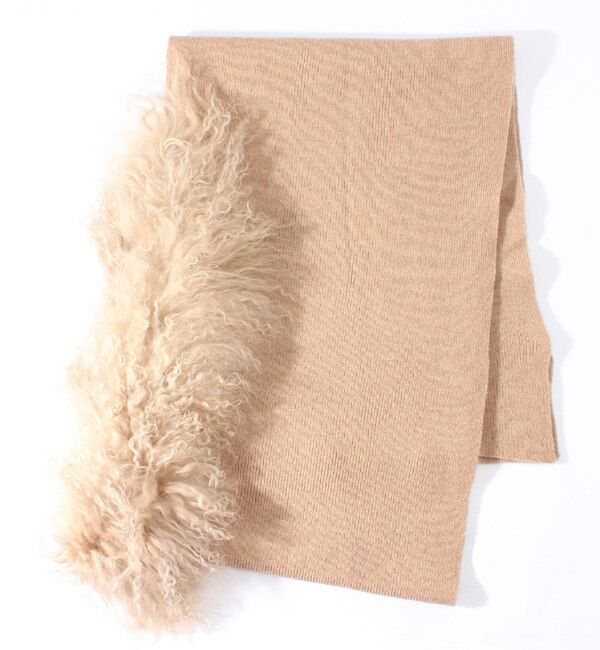 Sugar Rose / lamb fur stole