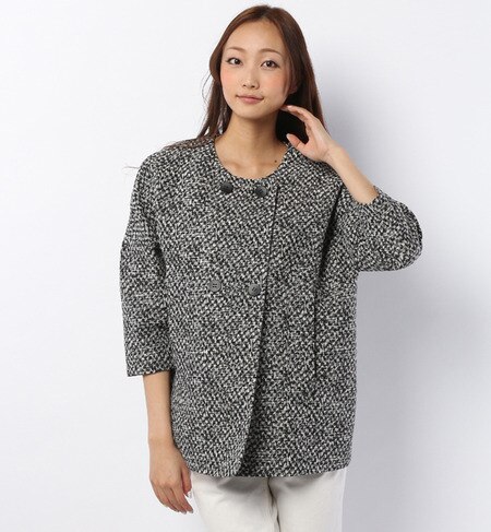 Slub jacquard nocallor coat