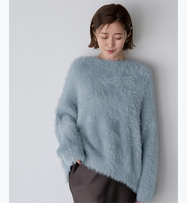 楽天市場】【 83%OFF ☆さらにまとめ買いクーポンで最大25％OFF 】 送料無料 トップス ニット レディース 短丈 クロップド丈 ふわふわ  シャギーニット プルオーバー ゆるっと オーバーサイズ レイヤードコーデ デコルテ 高見え 秋 冬 2024aw クラシカルエルフ ce1020166  