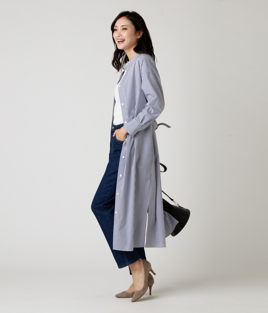 ロンドンストライプ シャツワンピース Newyorker ニューヨーカー の通販 アイルミネ