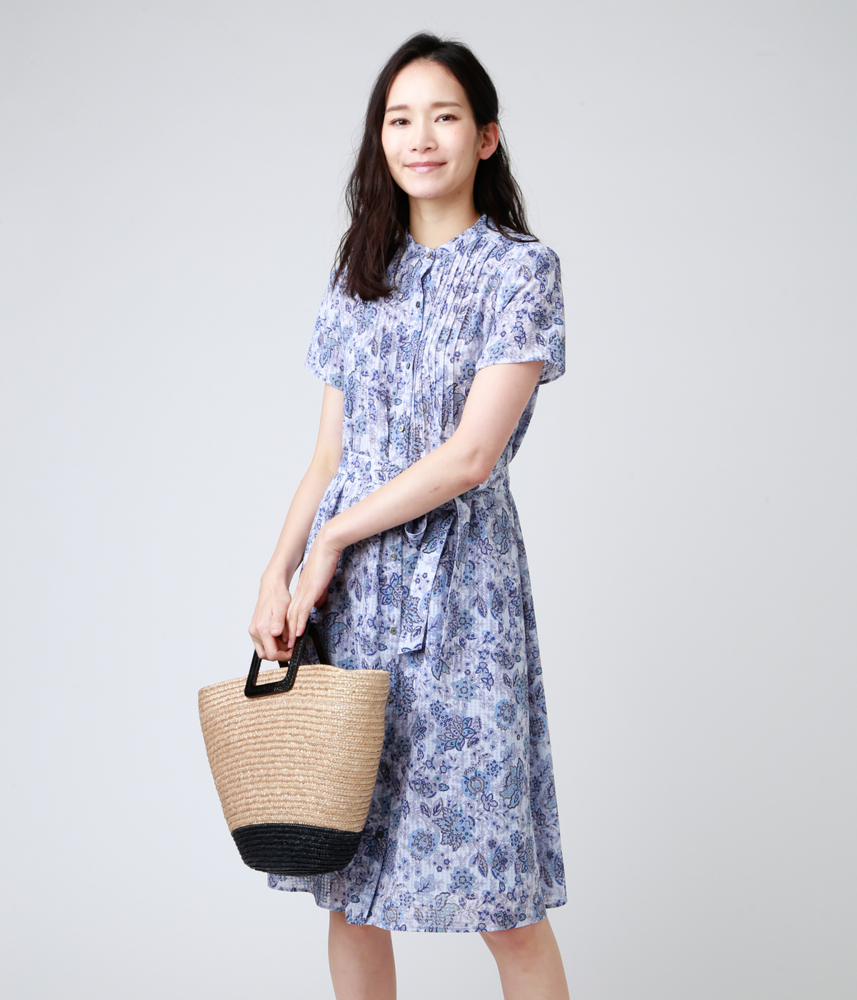 花更紗プリント 半袖ワンピース Newyorker ニューヨーカー の通販 アイルミネ