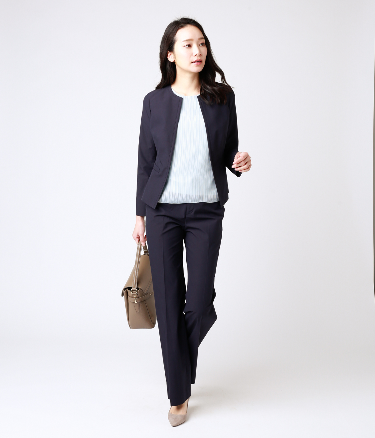 シャドーストライプ ブラウス見えカットソー スーツインナー対応 Newyorker ニューヨーカー の通販 アイルミネ