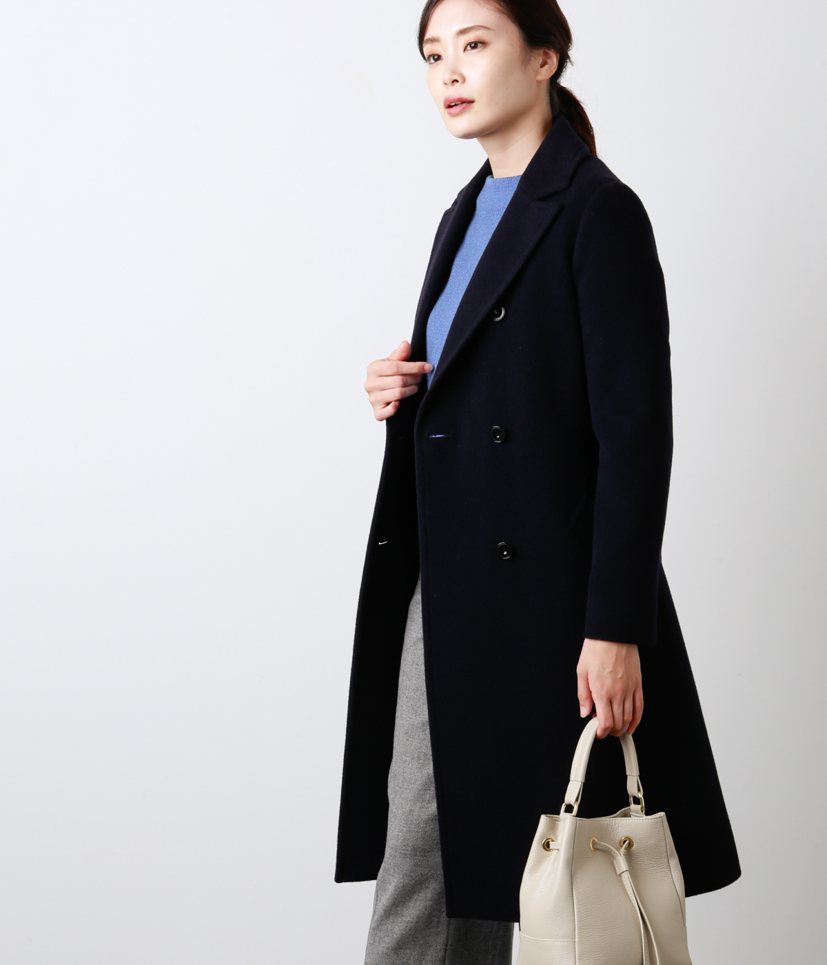 ウールアンゴラベロア トレンチデザインロングコート Newyorker ニューヨーカー の通販 アイルミネ