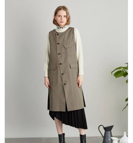 Organic Cotton Wool Gabardine ライダースワンピース Sipuli シプリ の通販 アイルミネ