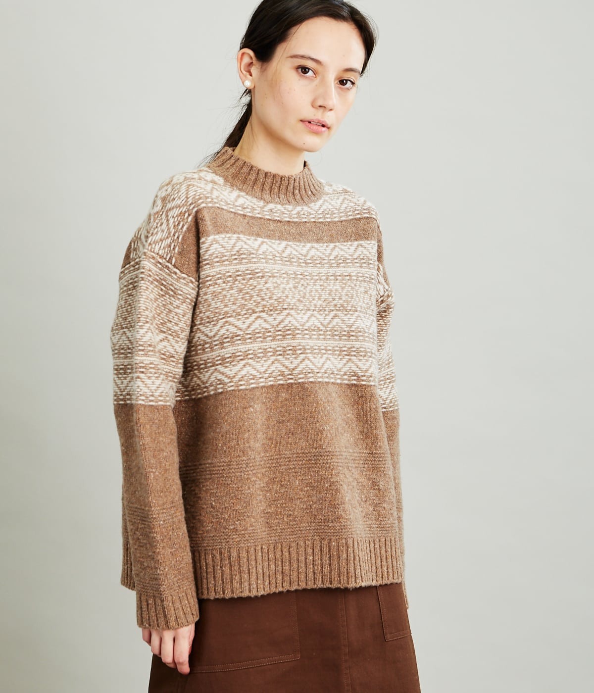 Donegal Wool Back Jacquard フェアアイル柄ニット Sipuli シプリ の通販 アイルミネ