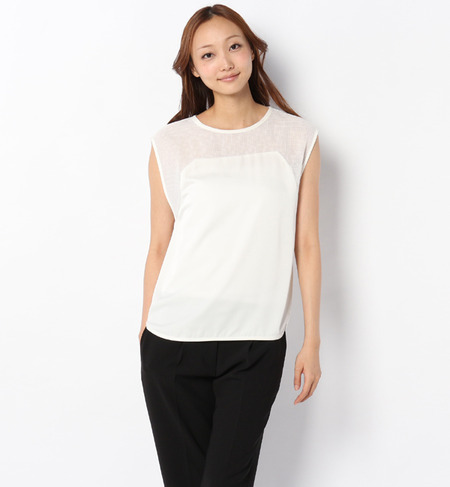 【サロン デュ ラ トリニーテ/Salon de la Trinite】 コードチェック使いサテンノースリーブＢＬ [送料無料]