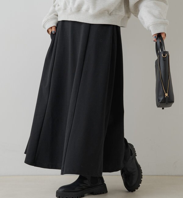 【ピュアルセシン/PUAL CE CIN】 【Du noir】ポンチフレアスカート