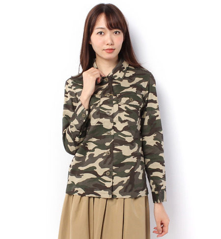 迷彩ミリタリーシャツ