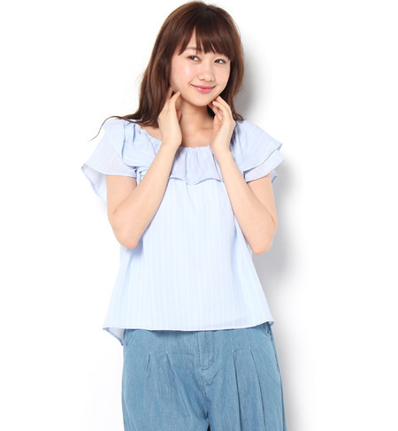 ストライプひらりブラウス