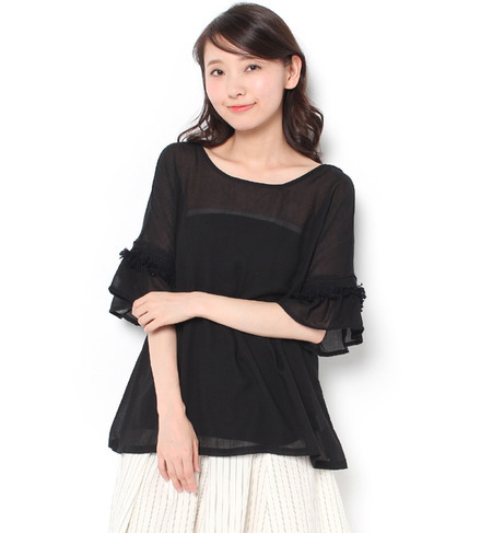 【ナイスクラップ/NICE CLAUP】 フリンジブラウス [3000円(税込)以上で送料無料]