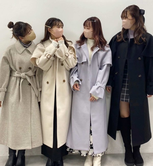 【TV紹介】ケープ付きロングステンカラーコート