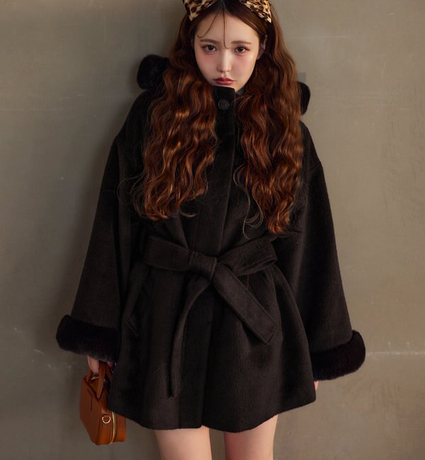 one after another NICE CLAUP/【one after another】【WEB限定】フェイクファー取り外し可/女の子コート｜NICE  CLAUP/OLIVE des OLIVE OUTLET ONLINE STORE｜ナイスクラップ/オリーブデオリーブ アウトレット公式通販サイト