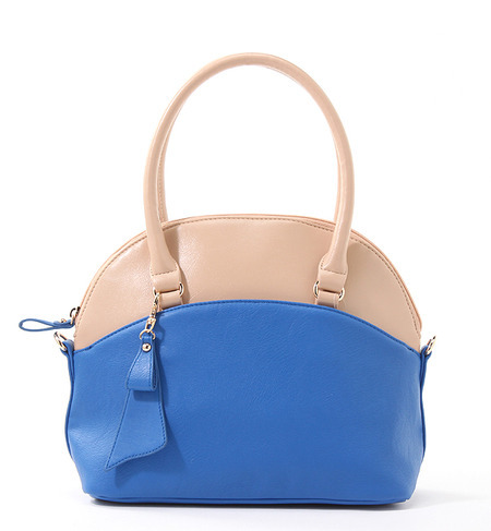 チャーム付バイカラーボストンバッグ