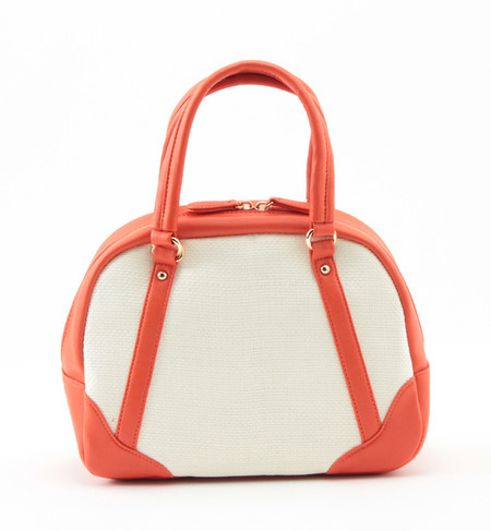 配色ボストンバッグ