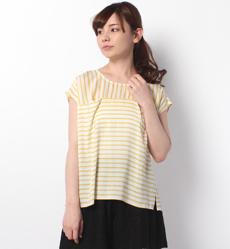 ビエラボーダープリントブラウス