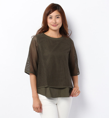 スクエアレースプルオーバー