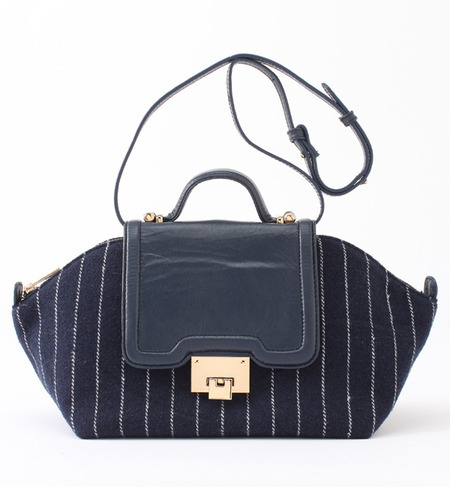 レザーフラップミニボストンバッグ