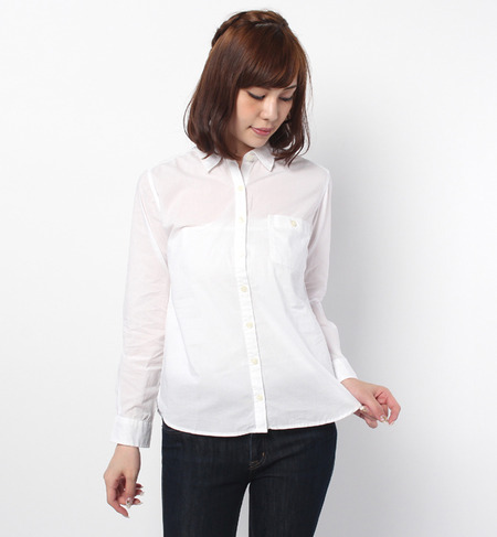 ブロード無地シャツ