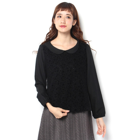 フロッキーレース×ジョーゼットブラウス