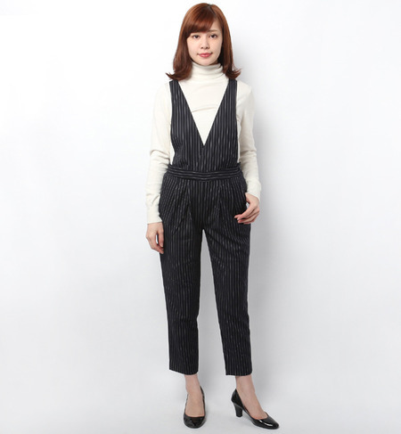 ストライプ2wayサロペット