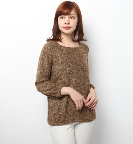 ブークレツイード裏付プルオーバー