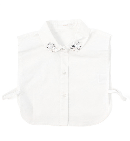 ビジュ付け襟(ラウンドカラー)