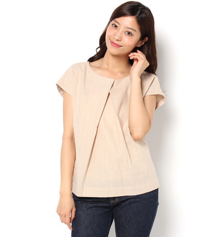 ラメストライプブラウス