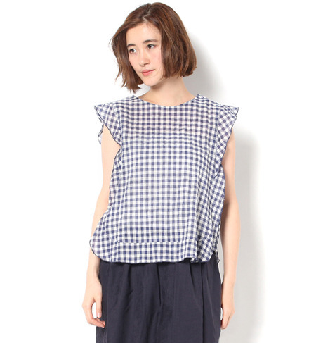 【テチチ/Te chichi】 シャーリングギンガムシャツ [送料無料]