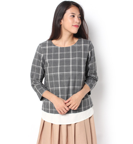 【テチチ/Te chichi】 ギャバチェックブラウス [送料無料]