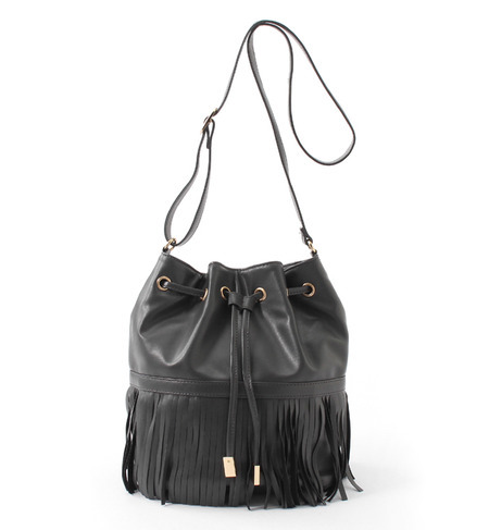 【テチチ/Te chichi】 フリンジ巾着ショルダーバッグ [送料無料]