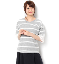 【テチチ/Te chichi】 ドロップショルダー袖口レースＴ [3000円(税込)以上で送料無料]