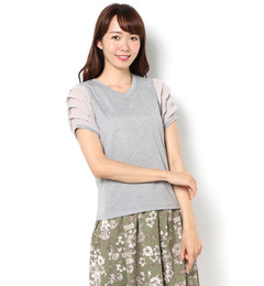 【テチチ/Te chichi】 Ｖタック布帛袖プルオーバー [3000円(税込)以上で送料無料]