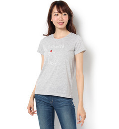 【テチチ/Te chichi】 リンゴ刺しゅう白クマＴシャツ [3000円(税込)以上で送料無料]