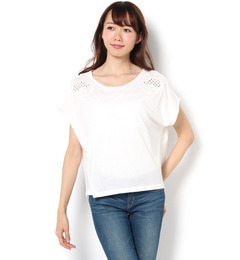 【テチチ/Te chichi】 透かしモチーフプルオーバー [3000円(税込)以上で送料無料]