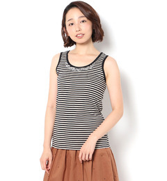 【テチチ/Te chichi】 ボーダービジュ付きタンクトップ [3000円(税込)以上で送料無料]