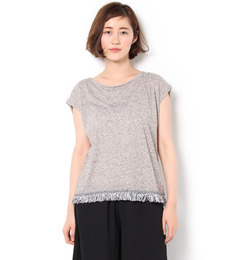 【テチチ/Te chichi】 麻混裾フリンジプルオーバー [3000円(税込)以上で送料無料]