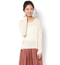 【テチチ/Te chichi】 ワイドリブショート丈プルオーバー [3000円(税込)以上で送料無料]