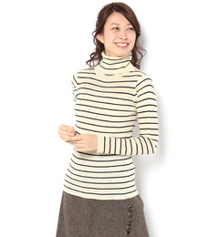 【テチチ/Te chichi】 ボーダーリブタートルプルオーバー [3000円(税込)以上で送料無料]