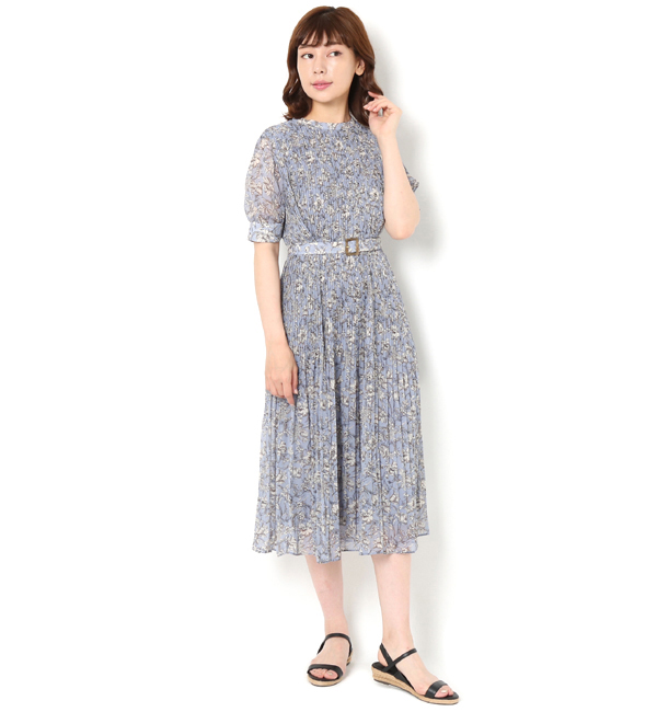 花柄シフォンプリーツワンピース Ss ワンピース テチチ Te Chichi の通販 アイルミネ