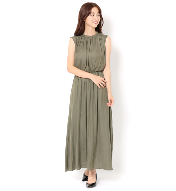 サテンギャザーワンピース Ls Te Chichi テチチ の通販 アイルミネ