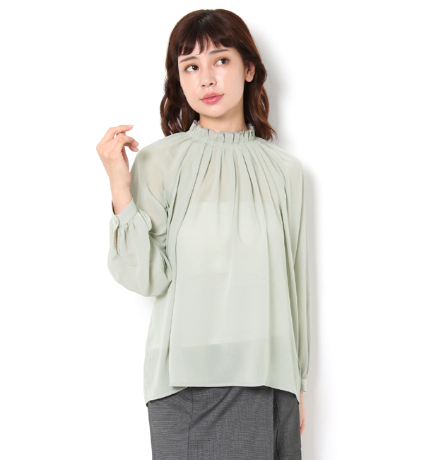 楊柳スタンドフリルブラウスls Te Chichi テチチ の通販 アイルミネ