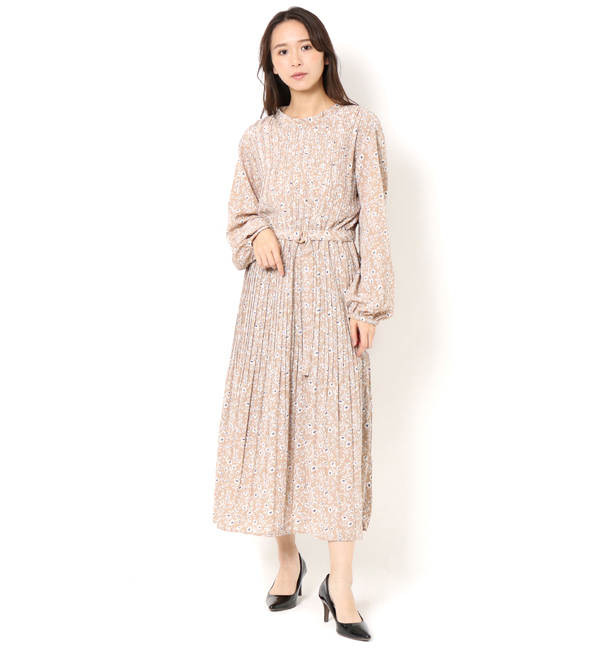ベルト付花柄プリントワンピース Ls Te Chichi テチチ の通販 アイルミネ